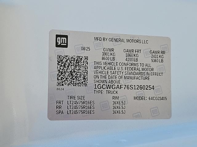 2025 Chevrolet Express Cargo 2500 Base