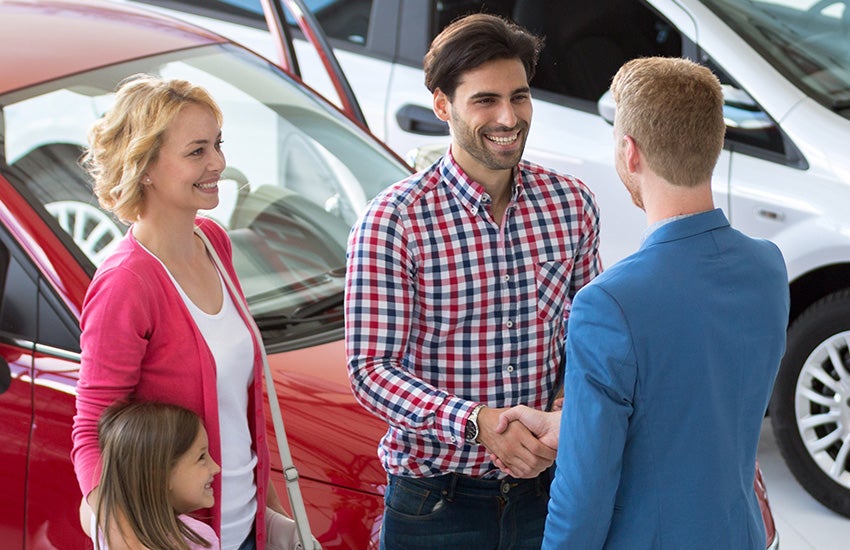 Customer buying car