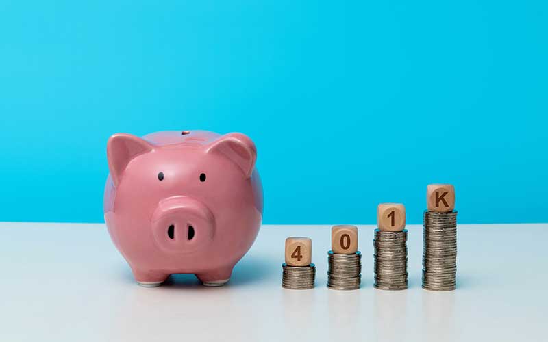 piggy bank with stack of coins